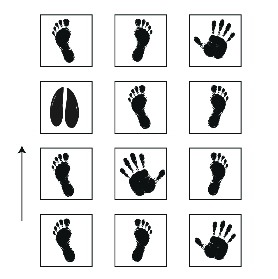 Jeu parcours de motricité de madame Chaussette